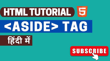 HTML Tutorial ASIDE tag in HINDI for Beginners
