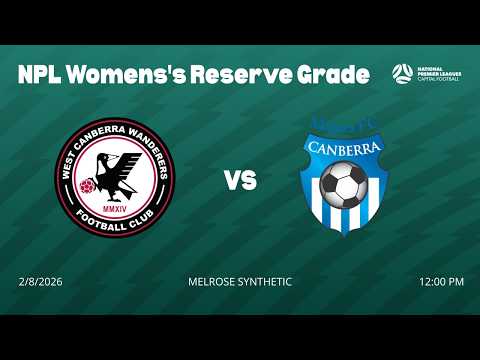 NPLW Reserve Grade Round 17 | West Canberra Wanderers vs Majura FC | LIVE — football video
