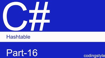 #codingstyle, hashtable in c#, hashtable example in c#.