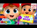 Crazy Car Wash! | Little Angel | Preschool Songs &amp; Nursery Rhymes