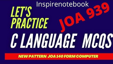 JOA IT, C language MCQs, Computer Section JOA, JOA Preparations