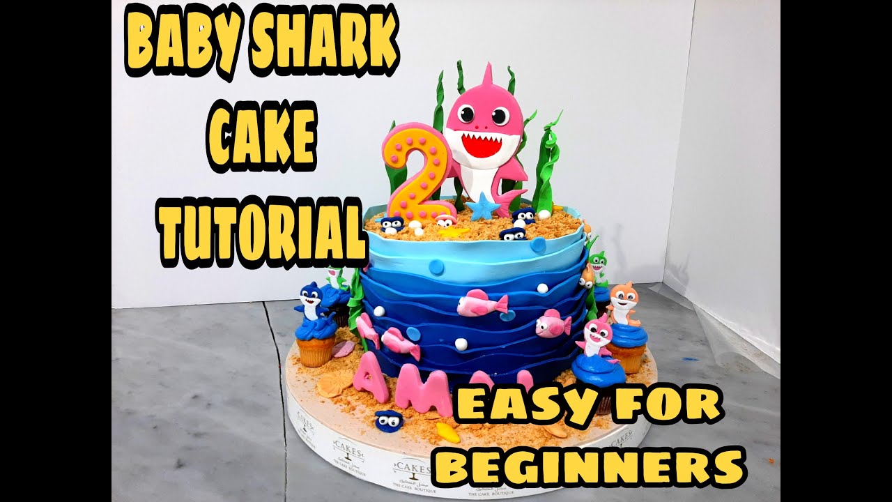 EASY BABY SHARK CAKE TUTORIAL by LEaRN cake TV vlog