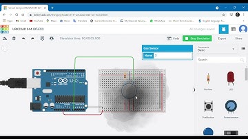 USAGE OF GAS SENSOR IN ARDRUNO BOARD IN TINKERCAD