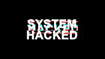 System Hacked Glitch Effect Text Digital TV Distortion 4K Loop Animation