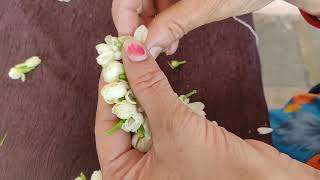 How To String Jasmine Garland How To String Flowers Garland How To Make Easy Flower Mala