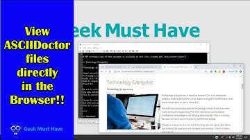 View ASCIIDoctor files directly in the Browser GMH 082