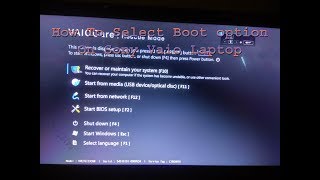How To Select Boot Option On Sony Vaio Laptop