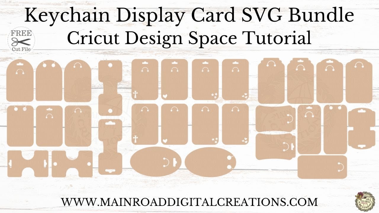 Keychain Display Card SVG Bundle - 6 Templates