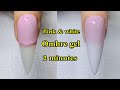 Pink  white ombre gel  cch lm n gin m p