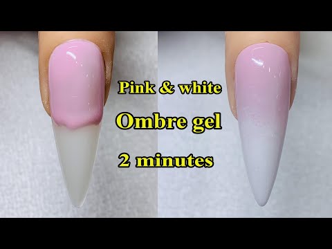 Pink & White Ombre gel - Cách Làm Ombre gel Nhiều Thợ Nail Không Để ý