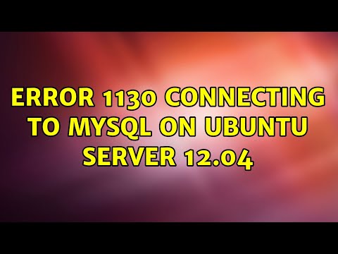 Ubuntu: Error 1130