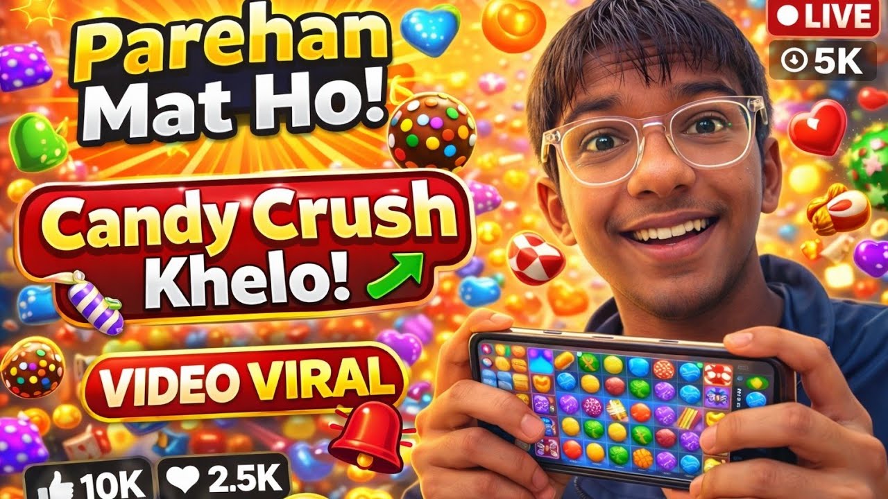 🤯 Candy Crush Live Challenge by Raj | Level 50 to 75 ! 🔥 [0.40 hr ]