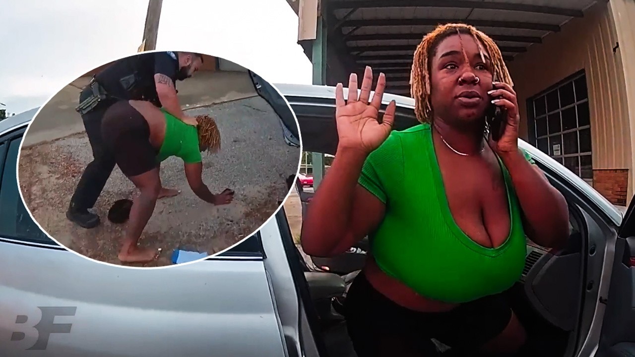 Woman Refuses to Exit Car, Police Tase Her During Traffic Stop - YouTube