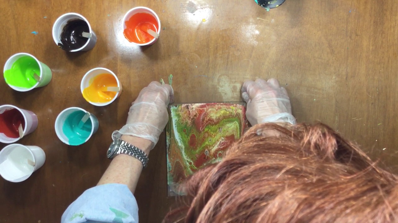 ( 096 ) Acrylic pouring on GLASS... YouTube