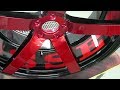 How to paint wheels candy red & black / How to paint rims / candy painting / カスタムペイント・ホイール塗装