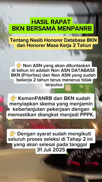 BEGINI NASIB  HONORER DATABASE BKN DAN HONORER MASA KERJA 2 TAHUN#guru #honorer #p3k #honorerdihapus