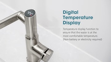 Lefton Single-Hole Rotatable Faucet with Temperature Display-BF2204