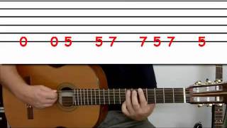 Video thumbnail of "Guitar lesson 2D : Beginner -- 'Summer lovin' on one string"