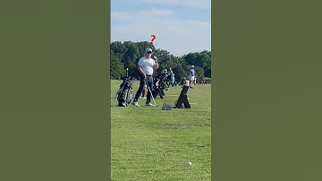 Pranking a driving range with the world’s LOUDEST Golf Ball 🤣💥 #golf #prank