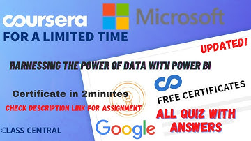 Harnessing the Power of Data with Power BI,(week-1-3) All Quiz Answers.#coursera #quiztime #answers