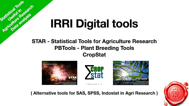 STAR, PBTools, CropStat | Best alternatives to Indostat, SAS, SPSS Agricultural statistical tools |