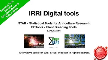 STAR, PBTools, CropStat | Best alternatives to Indostat, SAS, SPSS Agricultural statistical tools |