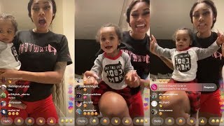 Jania Copies Everything Her Son Kacey Says On Live