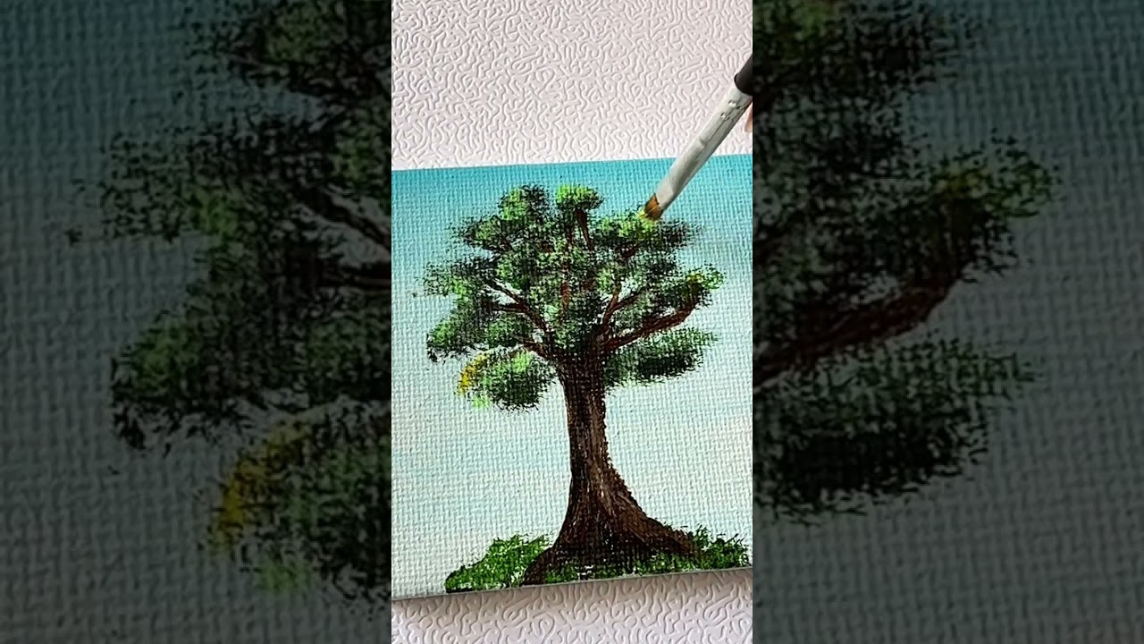 How to paint a realistic tree!🌳 