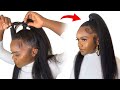NO SEW-IN!! NO CROCHET! Half-up Half-down hairstyle in 10 Minutes