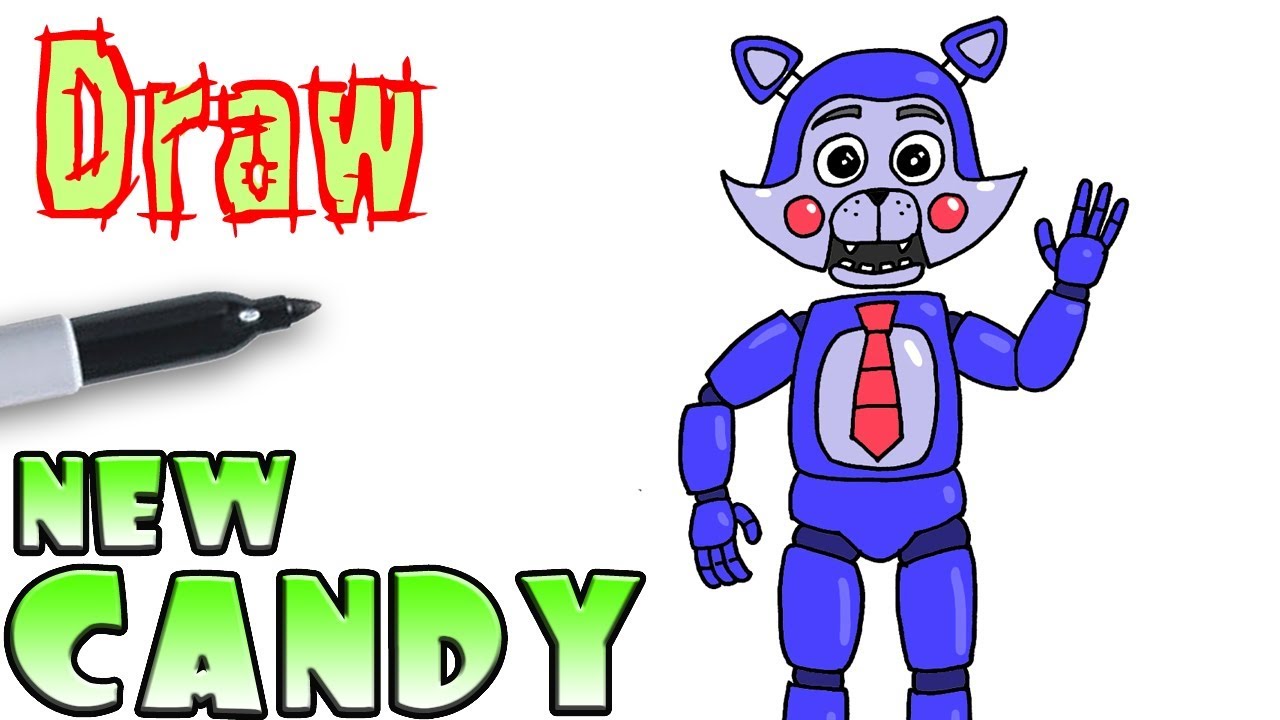 How to Draw Candy the Cat  Five Nights at Candys - C4K ACADEMY