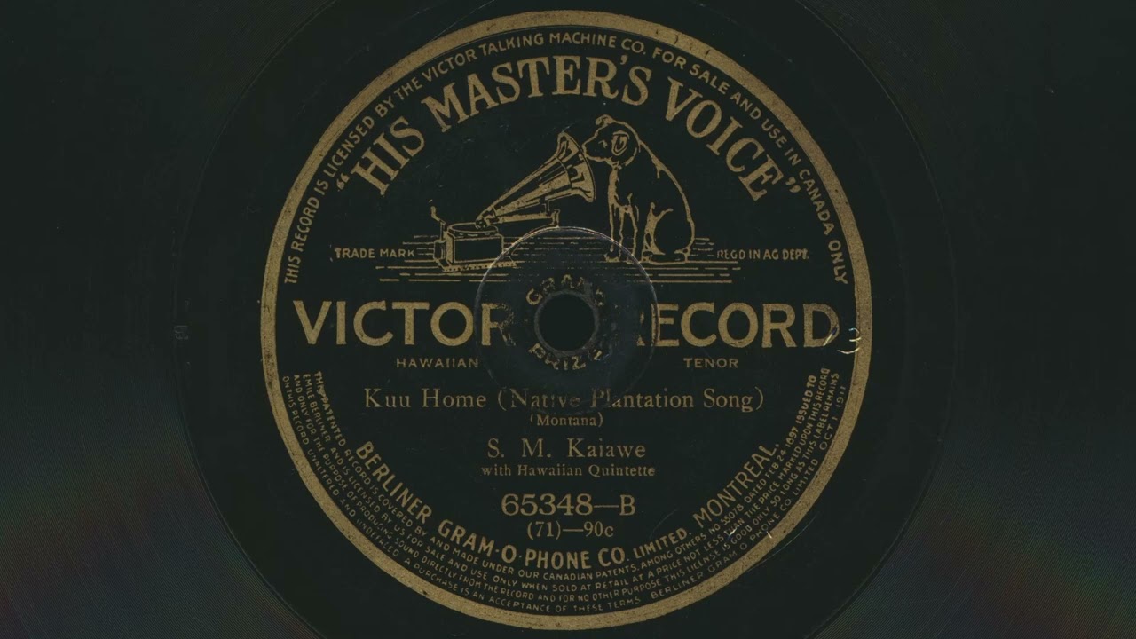 S. M. KAIAWE Kuu Home (1913) - 78 RPM Record - YouTube