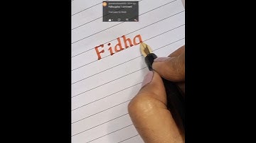 How to write name in print and cursive handwriting #comment your name  #cursive writing #ytshorts