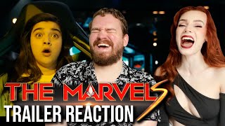 The Marvels First Official Trailer Reaction! | MCU | Brie Larson, Iman Vellani, \& Teyonah Parris