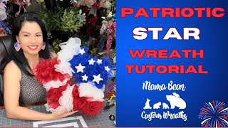 How to make a patriotic star wreath | Learn to make a 4th of July wreath