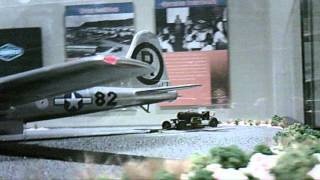 ENOLA GAY model at Atomic Museum #1
ENOLA GAY model at Atomic Museum #1.
This large model shows the loading of the Little Boy atomic bomb in August 1945. ENOLA GAY model at Atomic Museum #1