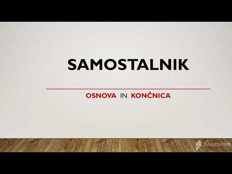 Samostalnik osnova končnica