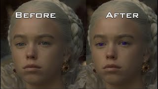 Rhaenyra Targaryen with Purple Eyes | Eye Colour Replacement VFX