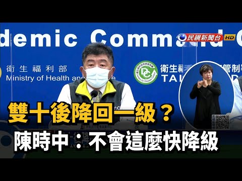 雙十後降回一級? 陳時中:不會這麼快－民視新聞
