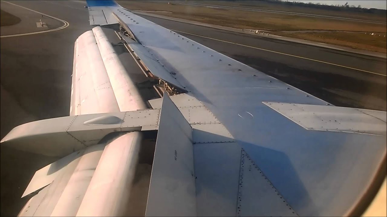 UIA (МАУ), Landing in Vienna International Airport, Wing Mechanization step by step