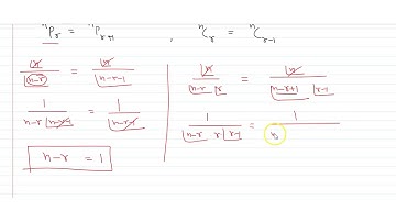 if `nP_r=nP_(r+1)` and `nC_r=nC_(r-1)` then value of `(n+r)` is equal to