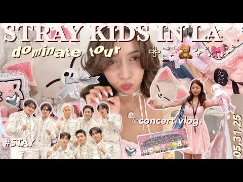 stray kids *DOMINATE* tour vlog 🐰🎀 vip experience, grwm, fancams, freebies & merch haul !