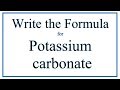 Potassium Carbonate and Ionic Compounds