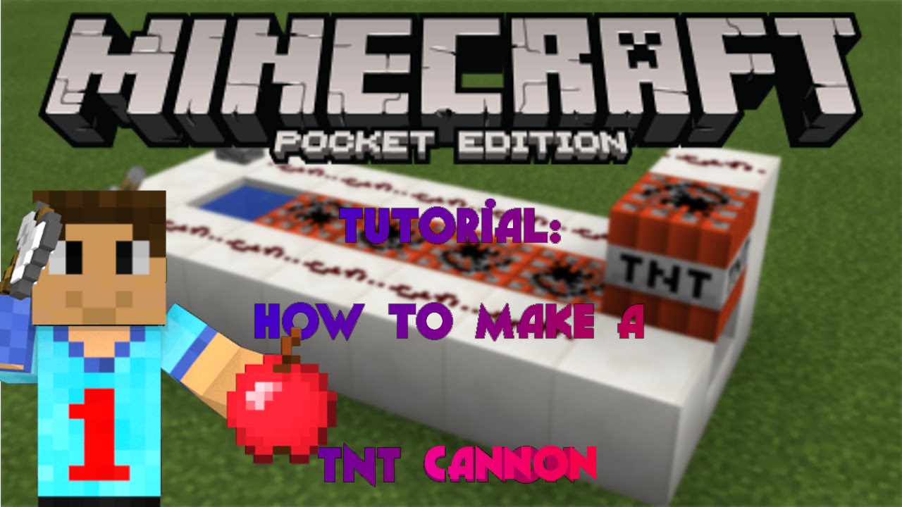 "Make A TNT Cannon" Tutorial Minecraft PE (Pocket