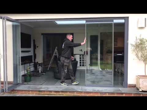 Frameless Glass Door Install - Surrey, UK - YouTube