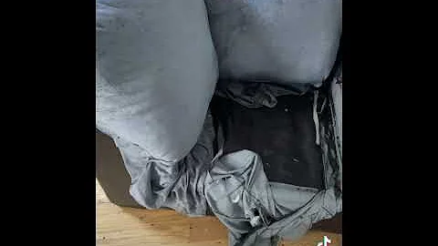 DIY- how to reupholster a sectional sofa using curtains