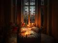🌧️ Cozy Rainy Night Ambience for Deep Sleep 🌙 Candlelit Window Rain Sounds #sleep