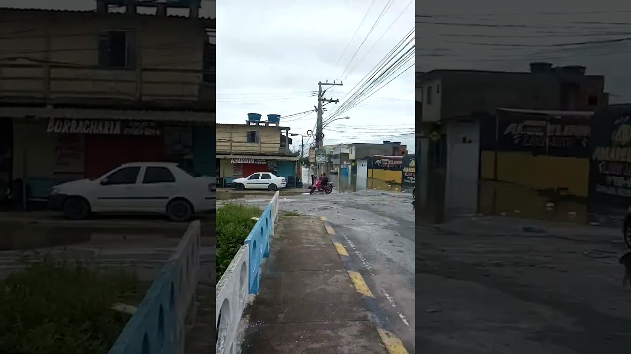 um descaso público, alagamento, cidade beira mar, rio das ostras , RJ. 20/12/2022