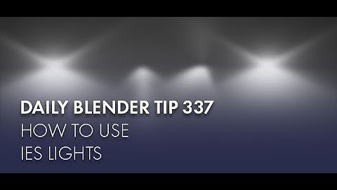 Daily Blender Tip 337 - How to use IES lights (Blender 2.8)