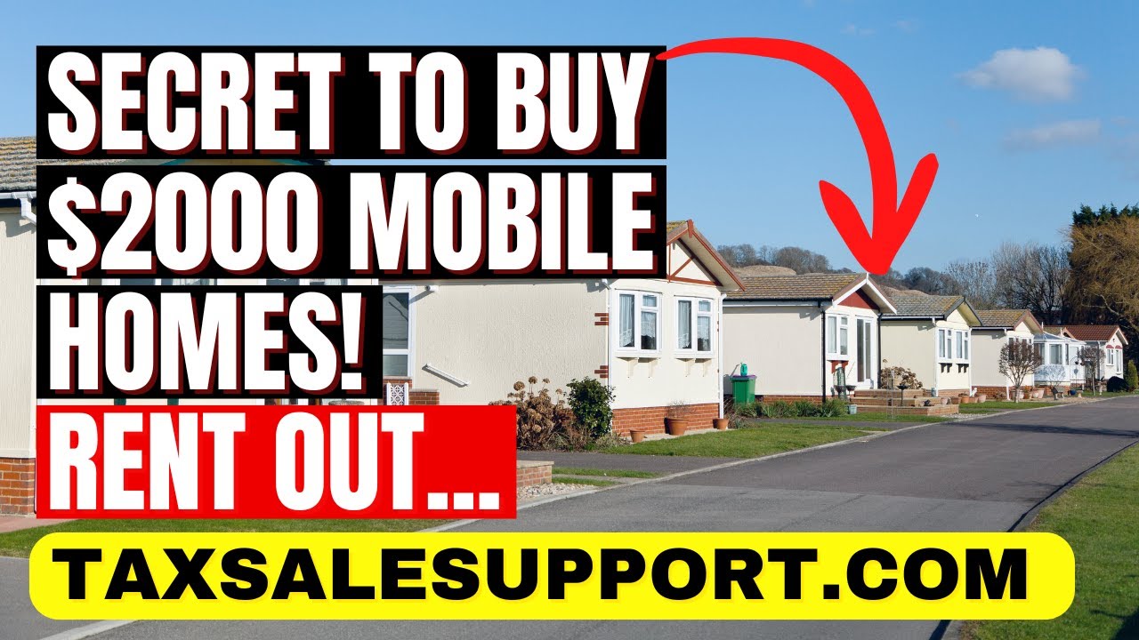 Learn how to buy $2000 Mobile Homes: Secret to Rental Income & Flips! Tax Deed Auctions