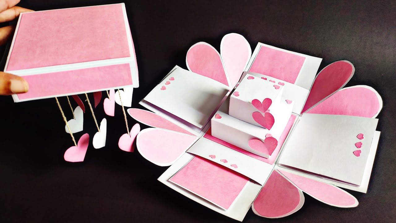 Easy & Romantic Explosion Box Ideas for Him: Valentine's Special - YouTube